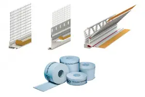 Letvice za žbukanje i zaštitu s mrežicom - profili s brtvom i mrežicom