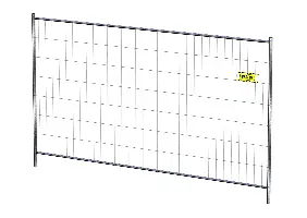 Element mobilne ograde 2000x3472mm (M300) sa spojnicom, Z2711020354