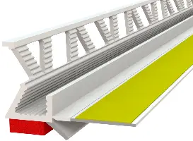 Letvica za žbukanje i zaštitu 11mm,unutarnja CRVENA, DL,flex., ES, 2,5m/štg 60štg/kart 21kart/pal, Z3762250LO