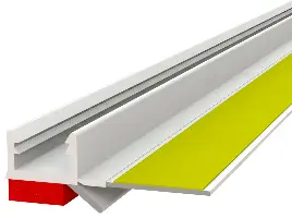 Letvica za žbukanje i zaštitu 10mm,unutarnja CRVENA, DL,flex., ES, 2,5m/štg 60štg/kart 42kart/pal, Z3765250LO