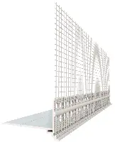 Sokl profil PVC s WDVS mrežicom Typ PRAKTIKA 50x1mm 2,5m/štanga, 25štangi/karton, 40karton/pale, Z4039050