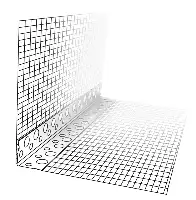 PVC kutnik s mrezicom 10x15cm 2,5/1, Z4041X