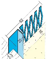 Početni profil 1306 10mm, 3,0m/štg, 15štg/bunt, 47bunt/pal, Z41306300