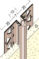 Dilatacijski profil PVC 3754 2,75m/štg, 25štg/kart 36kart/pal, Z43754275