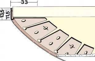 PVC završni profil 3768 3m kart=20 štangi 182kart/pal, Z43768300
