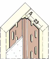 Kutni profil PVC 3770 unutarnji kut suha gradnja 3,05m/štg 70štg/kart, Z43770305