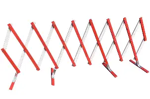 Škarasta rešetka - drvena, crveno bijela lakirana, rasklopiva do 5m, Z4812710