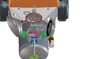 Poklopac za silos s prirubnicom i bravom za EB DC 450/DC 260 i PM M740, Z546865