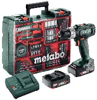 =81= Baterijska udarna bušilica set METABO SB 18 L 18V 2,0Ah Li-Power s 79-djelnim setom pribora, Z602317870