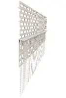 Ventilacijski profil PVC s mrežicom, 2,5m/štanga, 25štangi/karton, 20karton/paleta, Z9224LO