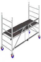 Alu sklopiva pokretna skela KRAUSE® MONTO® PROTEC® XS širina 2,00x0,60m, RV=2,90m, Z942104