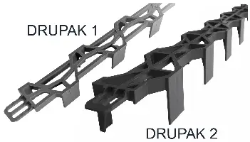 Držač razmaka DRUPAK 2 50mm bez PVC 2m/štg, utaknut, 60m/bunt, 50bunt/pal, ZDPF502002