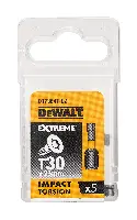 Bitovi T30 x 25mm EXTREME® IMPACT TORSION DEWALT® otporni na udarce 5kom/pak, ZDT7384T-QZ