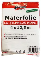 Malerfolie LO-FILM4125 HDPE 4x12,5m 10Stk/Kart 70Kart/Pal, ZLOFILM4125