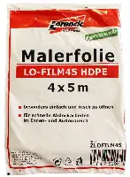 Folija molerska LO-FILM45 HDPE 4x5m 20kom/Kart 90Kart/Pal, ZLOFILM45