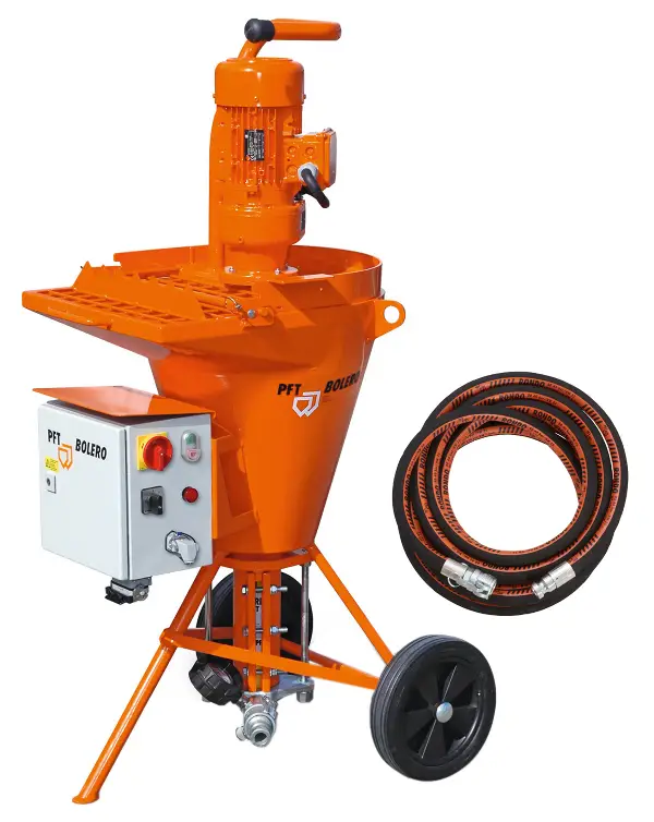 Pumpa za miješanje PFT BOLERO 1,9kW 400V sa crijevom za mort RONDO 10m, Z00403467