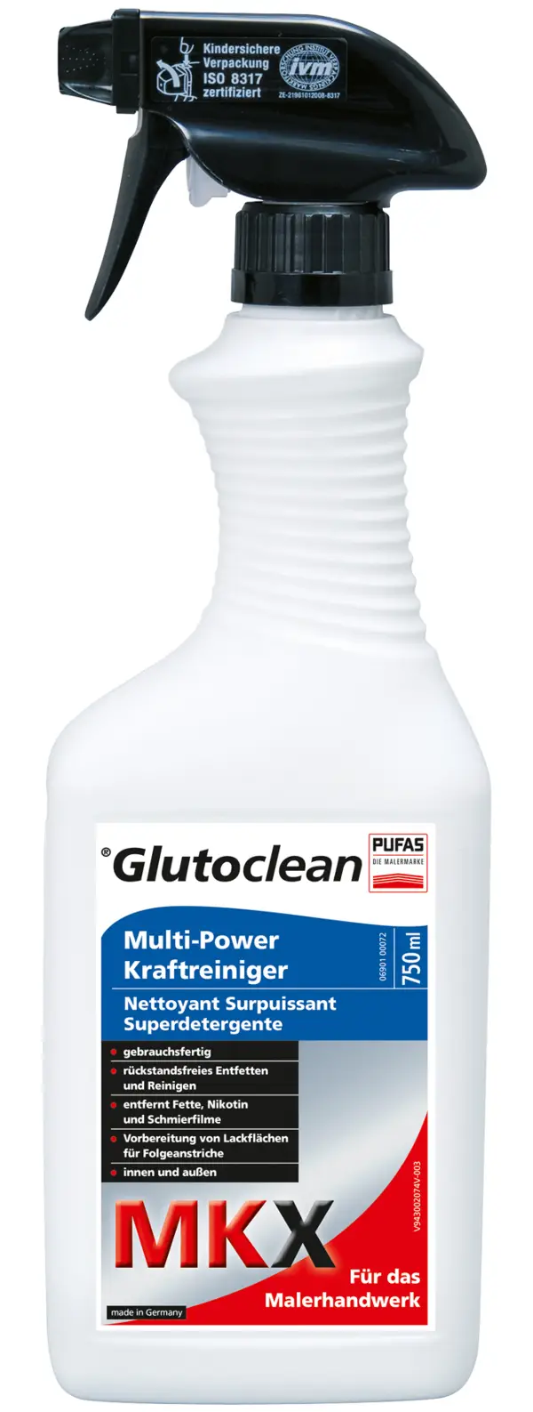 Sredstvo za čišćenje GLUTOCLEAN® MULTI POWER MKX 750ml 6kom/karton, Z043002074