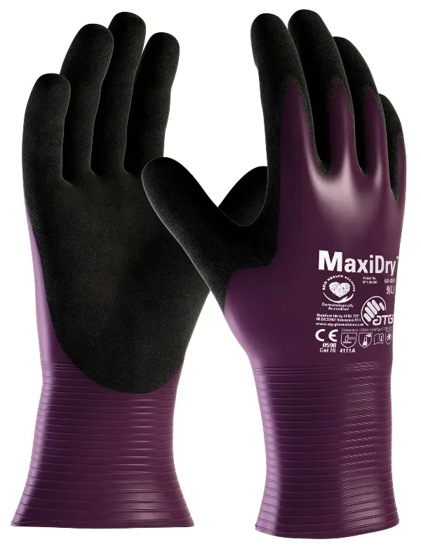 Radne rukavice višenamjenske MAXIDRY® 56-426, lila/crno, premazane, EN388+EN374, vel. 10, Z131910