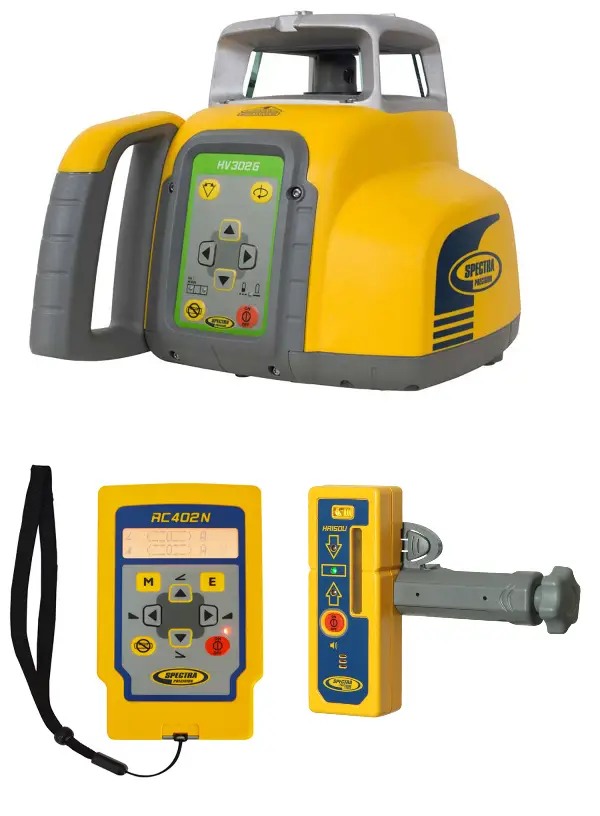 Horizontalno/vertikalni laser-set SPECTRA HV302G s prijemnikom, ciljnom metom, u koferu, Z140310N