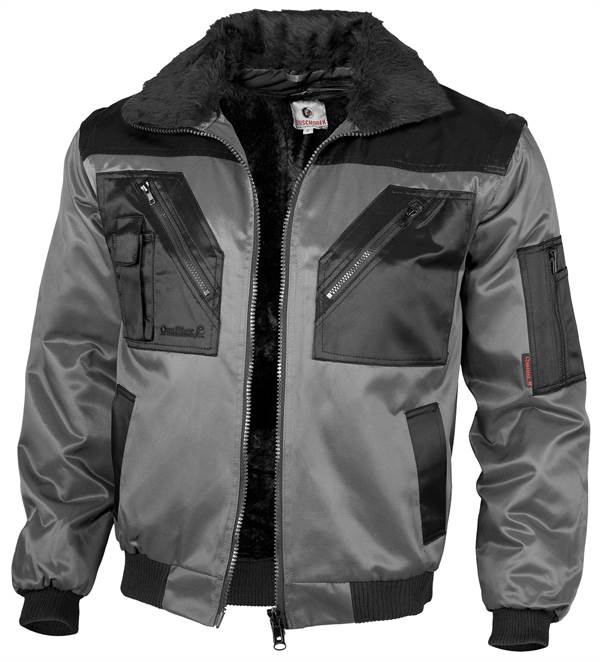 Pilotska jakna QUALITEX sivo/crna, 265 g/m², vel. XL, Z23621XL