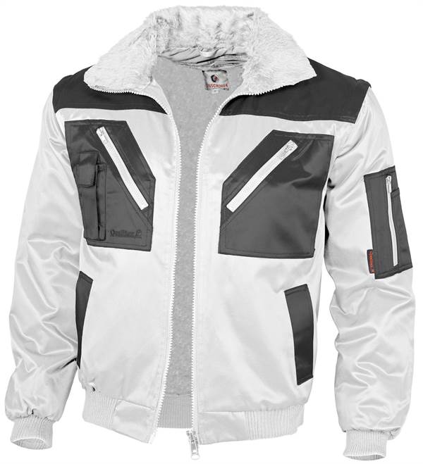 Pilotenjacke QUALITEX, weiß/grau, 265 g/m², Gr. M, Z23669M