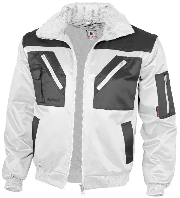 Pilotenjacke QUALITEX, weiß/grau, 265 g/m², Gr. M, Z23669M