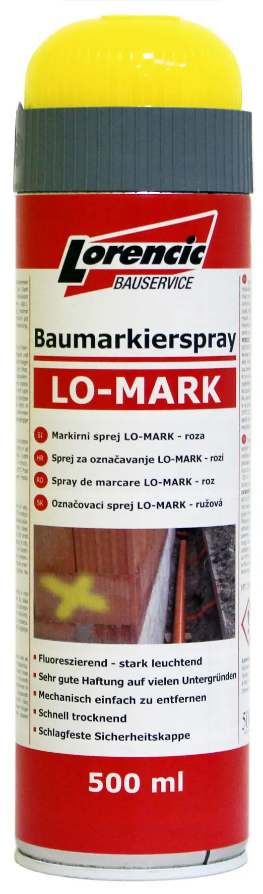 =§= Sprej za označavanje LO-MARK žuti 500ml 12kom/kart 75kart/pal, Z241617LO