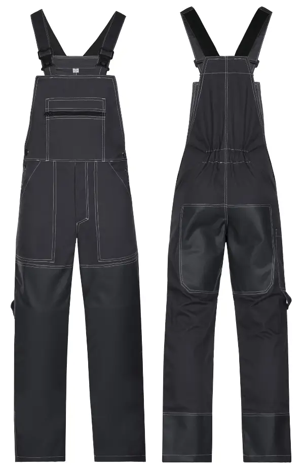 Keramičarske hlače s naramenicama, sive, vel. 58, Z31112158