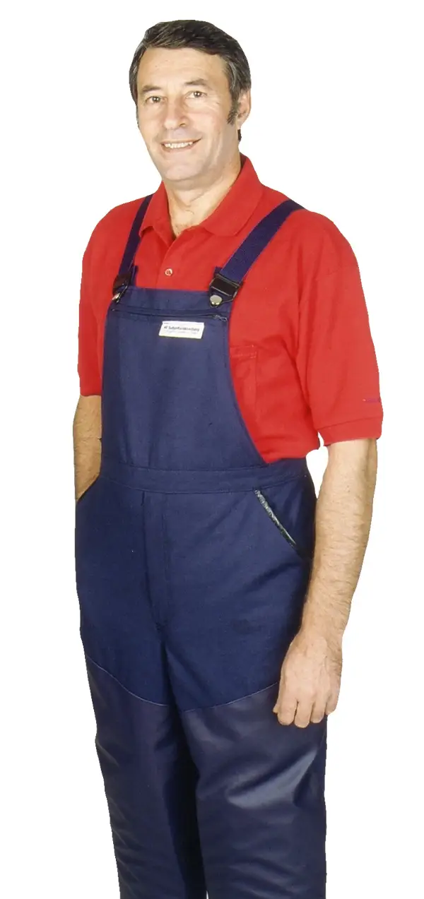 Keramičarske hlače s naramenicama, plave, vel. 60, Z31112160B