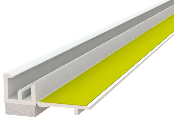 Letvica za žbukanje i zaštitu 8x8mm, brtva 3mm, 2,40m/štg, 30štg/kart, 50kart/pal, Z3324