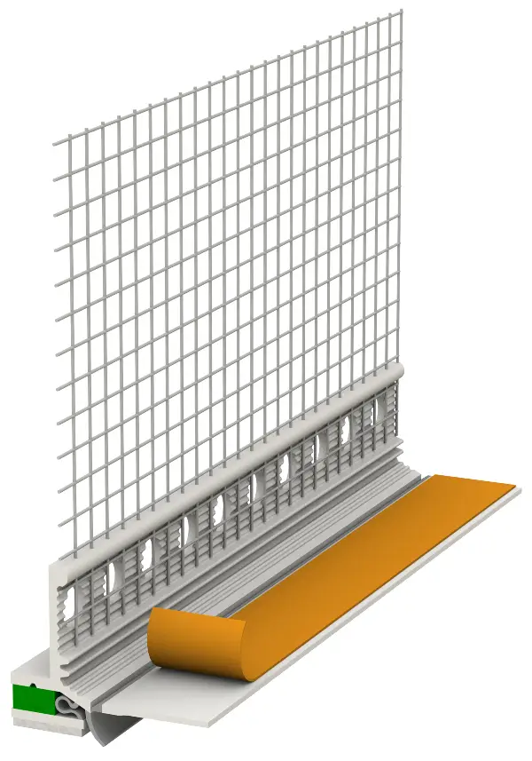 Priključni profil 3D Membran 10mm WDVS mrežica RAL vanjski zeleni 2,4m/štg 25štg/kart, Z3780240LO