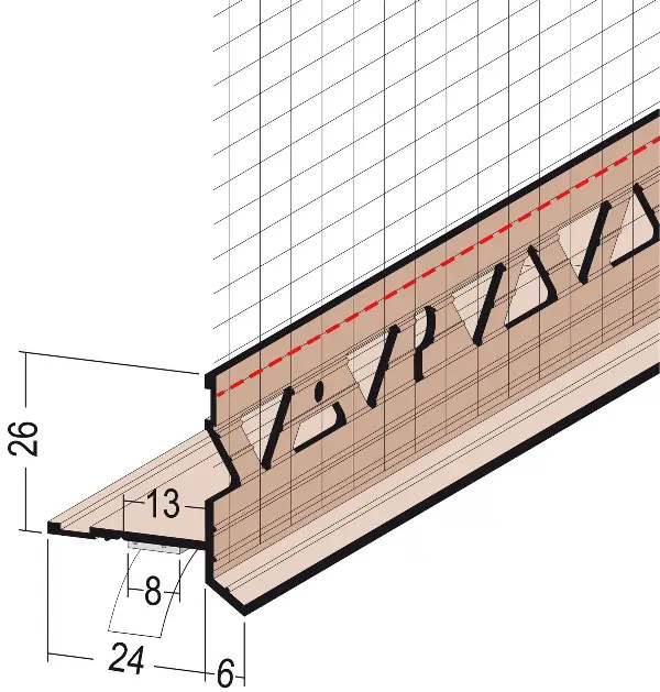 Priključni profil 37428 na kutijama za rolete s mrežicom 2,50m/štg 25štg/bunt 13bunt/pal, Z437428250