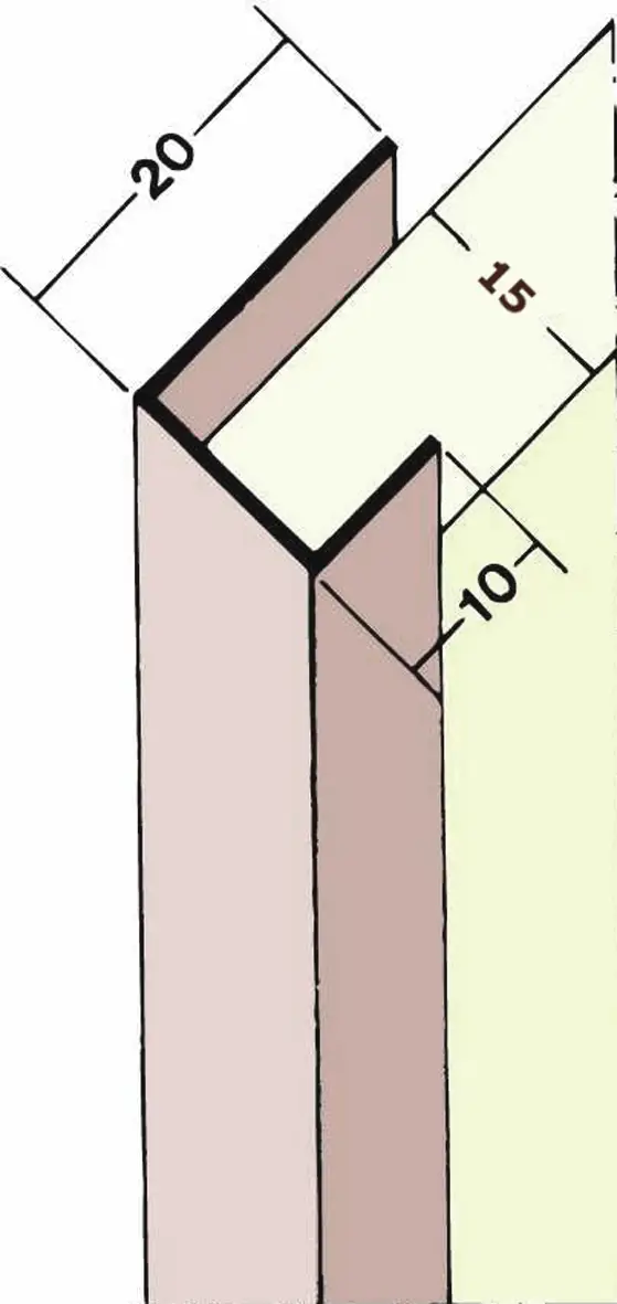 Einfassprofil PVC 3747 15,0mm 2,5lfm/Sta, 50Sta/Kart, 36Kart/Pal, Z43747250