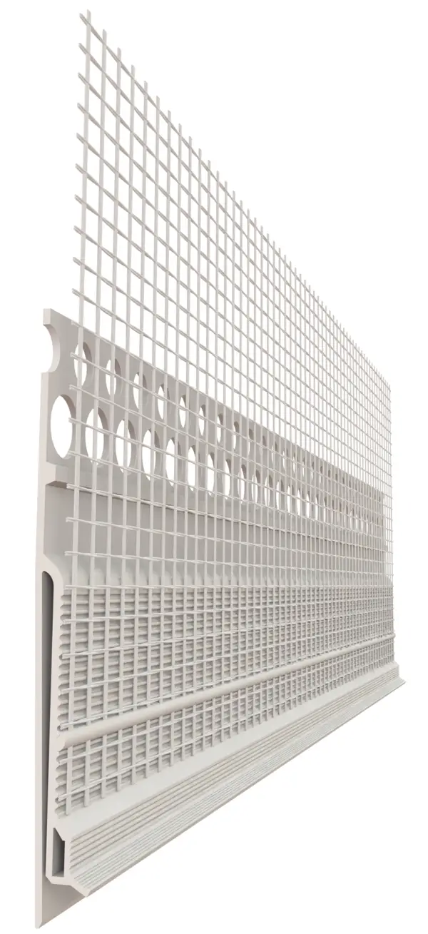 PVC priključni profil s WDVS mrežicom 2,5m/štg 25štg=62,5lfm 40kart/pal, Z43749250LO