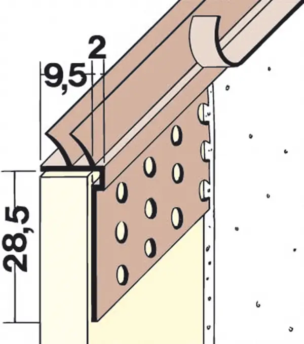 PVC završni profil 3784 3m kart=30 štangi 63kart/pal, Z43784300