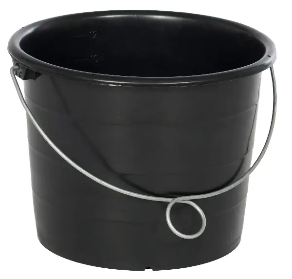 Zidarska kanta crna 12l, ojačana, 600kom/pal, Z4518