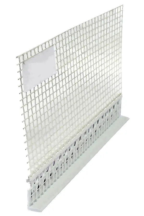 Završni profil WDVS, PVC s mrežicom 2,5m/štanga, 10mm debljina žbuke, 25štangi/karton, 109kartona/paleta, Z6411250