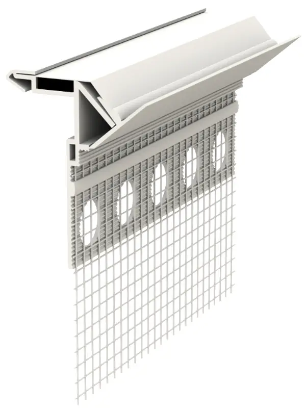 Završni profil WDVS Attika PVC s mrežicom, brtvom 2,5m/štg 10štg/kart 40kart/pal, Z6413250LO