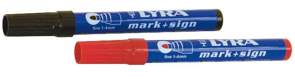 Vodootporni marker Lyra crveni 1-4mm širine 10kom/pak, Z6673601