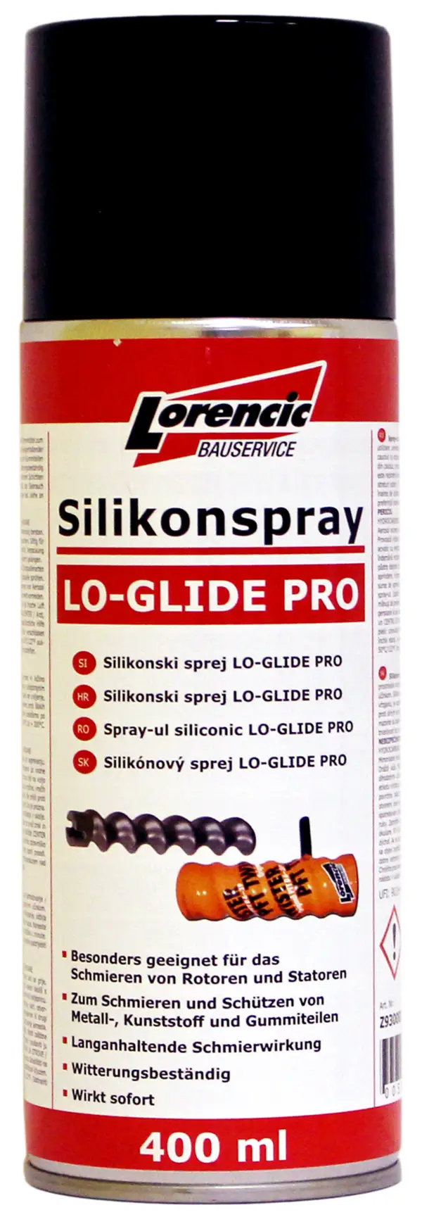 =§= Silikonski sprej LO-GLIDE PRO 400ml 12kom/kart 75kart/pal, Z930002LO