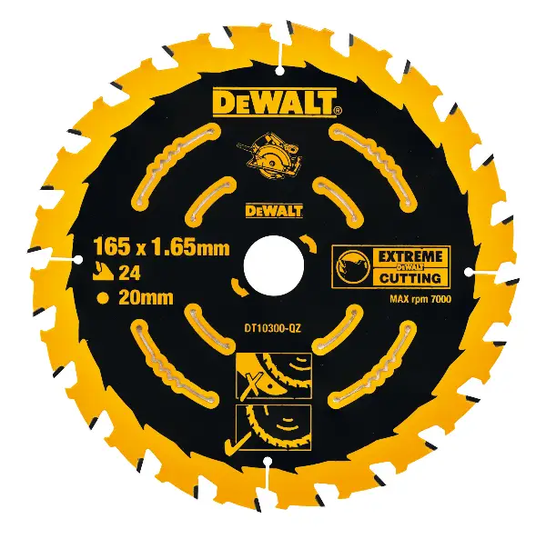 Sägeblatt EXTREME DEWALT® 190x30mm Z24 WZ für Handkreissäge DWE575K, ZDT10304-QZ
