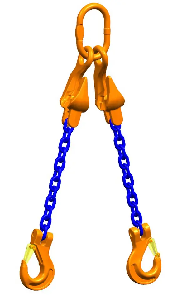 Lanac za dizalicu PEWAG WIN 2-kraka 2,0m, lanac p=10mm, 5600kg, krativ, ZKG83203