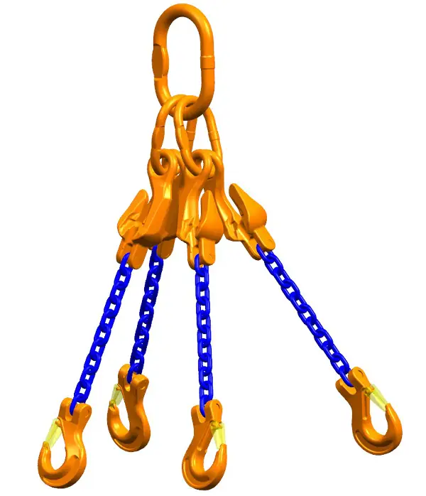 Lanac za dizalicu PEWAG WIN 4-kraka 2,0m, lanac p=8mm, 5300kg, krativ, ZKG83255