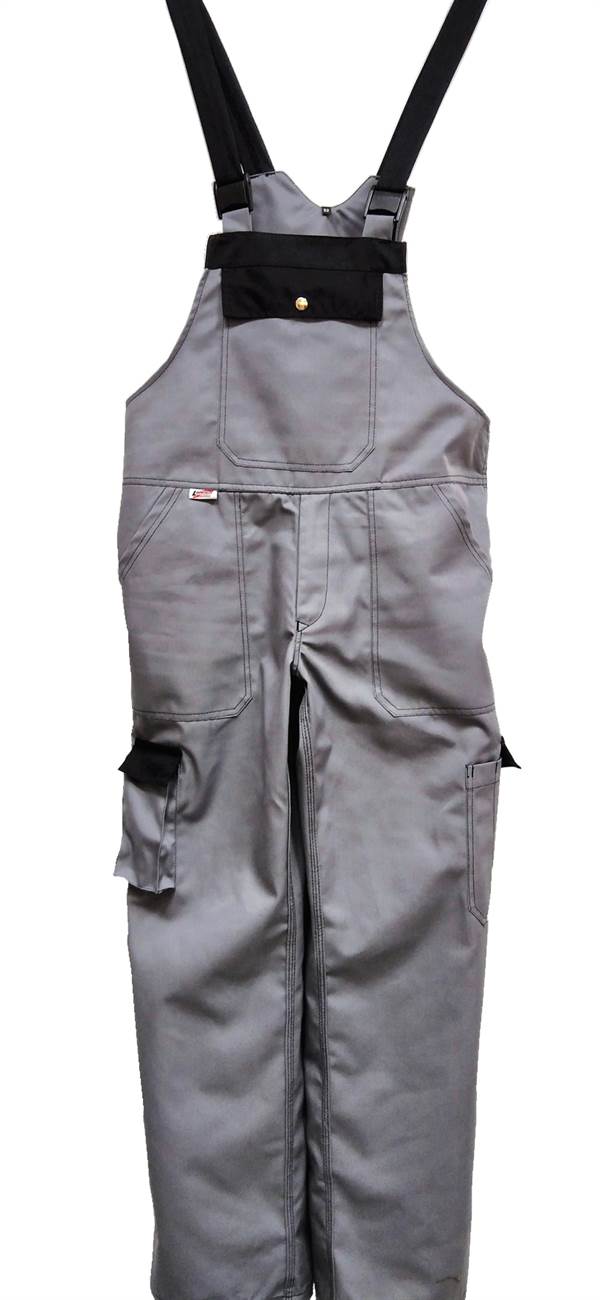 Hlače s naramenicama LO-PROTEC sivo/crne 245 g/m² vel. 54, ZLO-PROTGBLH54