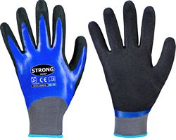 Radne rukavice LAREDO STRONGHAND® Nitril, plavo/crne, premazane, EN388, vel. 9, 144pari/kart, Z063409