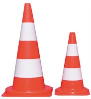 Signalni stožac PVC 75cm fluorescentni 2 trake 5kom/pak, Z251841
