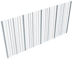 Metalna rešetka - nosač žbuke 2,5x0,6m=1,50m²/ploča, visina žlijeba 4mm, 20ploča/bunt, Z329900LO