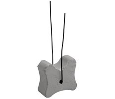 Betonski distanseri Faserbeton-Knochen m. Draht 35/40/50mm Schnittbreite 25mm 250Stk/Sack 40Sack/Pal, ZFBEKD35