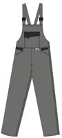 Hlače s naramenicama LO-ACTIVE antracit/crne 245 g/m² vel. 46 5kom/pak, ZLO-ACTAS-LH46