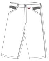 Kratke hlače LO-ACTIVE bijele/antracit 245 g/m² vel. 46 5kom/pak, ZLO-ACTWA-AS46